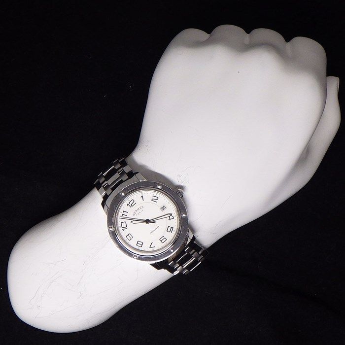 HERMES Clipper CP2.810 Automatic Watch - White Dial, Calendar Function