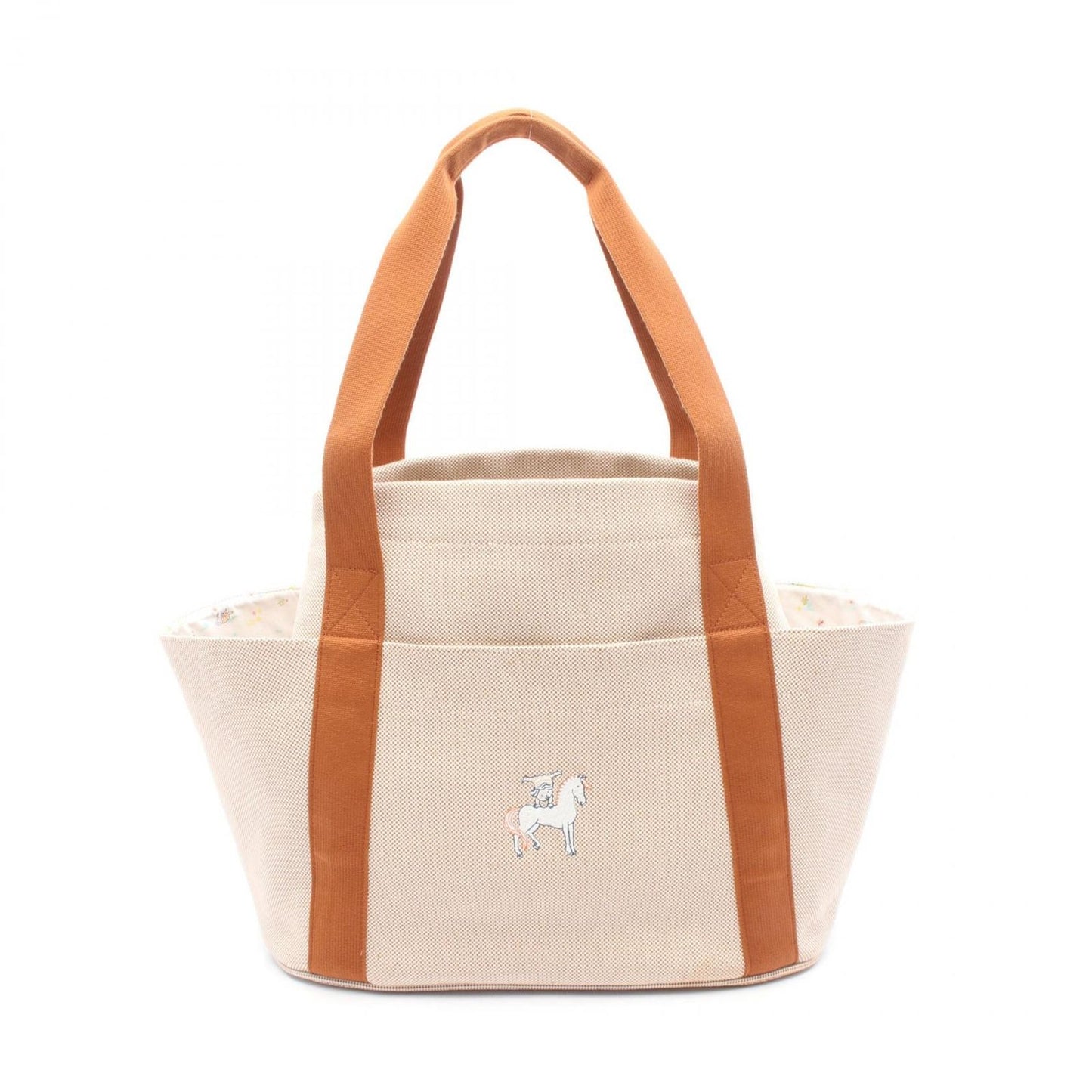 HERMES Cabriole Tote Bag - Exquisite Brown Canvas Luxury