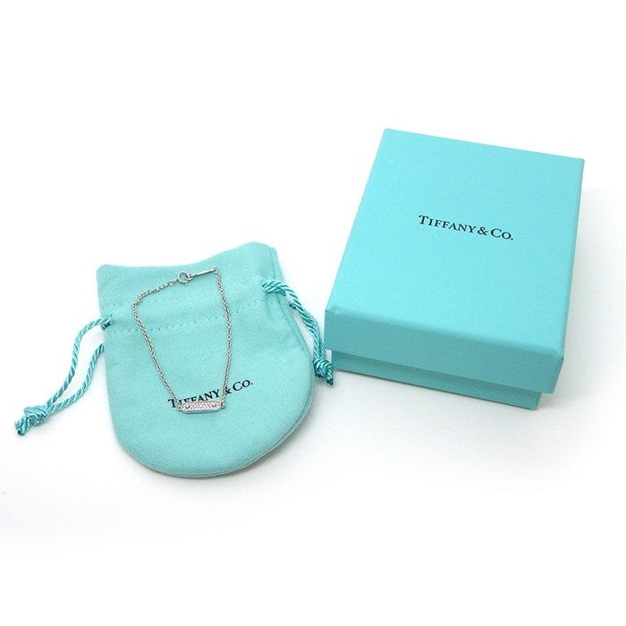 Tiffany & Co. K18WG Diamond Pave Tag Bracelet - Exquisite Craftsmanship