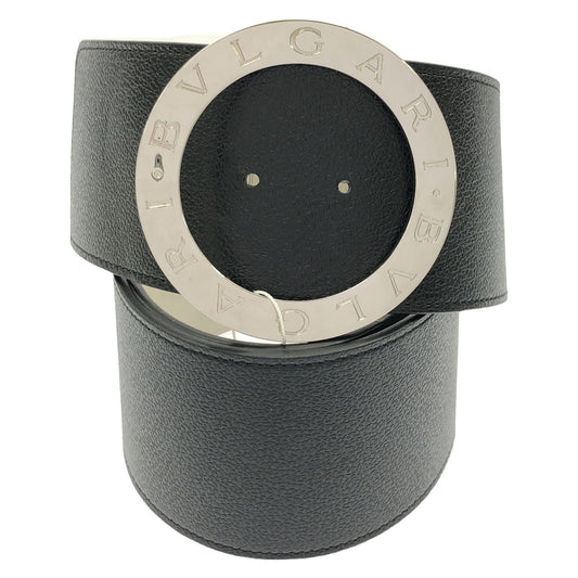 BVLGARI Black Leather Belt - Timeless Elegance