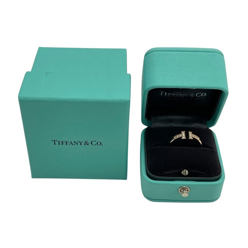 Tiffany & Co. T Wire Diamond Ring in 18K Pink Gold - Size 10