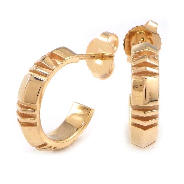 Tiffany & Co. Atlas X Hoop Earrings in K18 Pink Gold