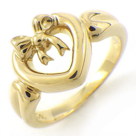 Tiffany & Co. Heart with Bow Ring in 18K Yellow Gold - Size 10