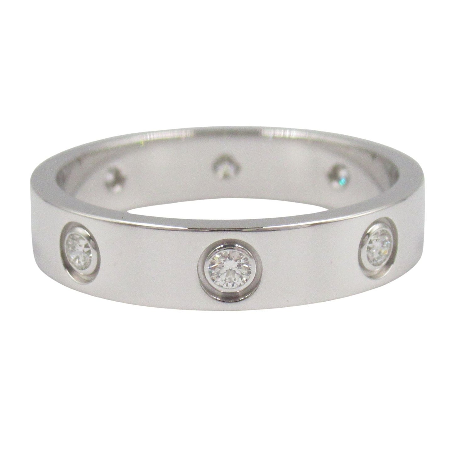 Cartier Mini Love Ring 6PD in 18K White Gold with Diamonds