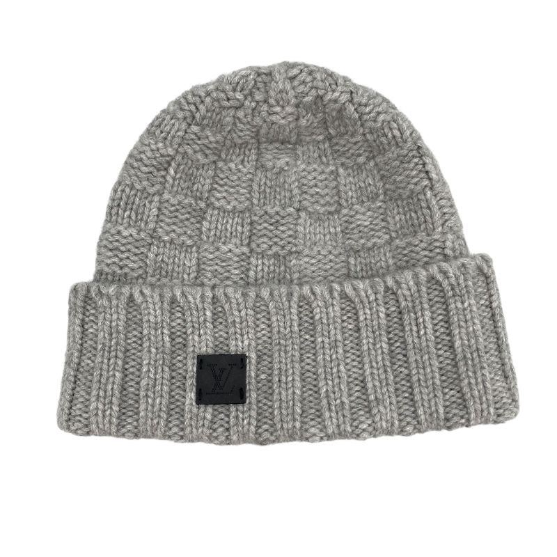 Louis Vuitton Cashmere Knit Cap in Grey Damier - M74404