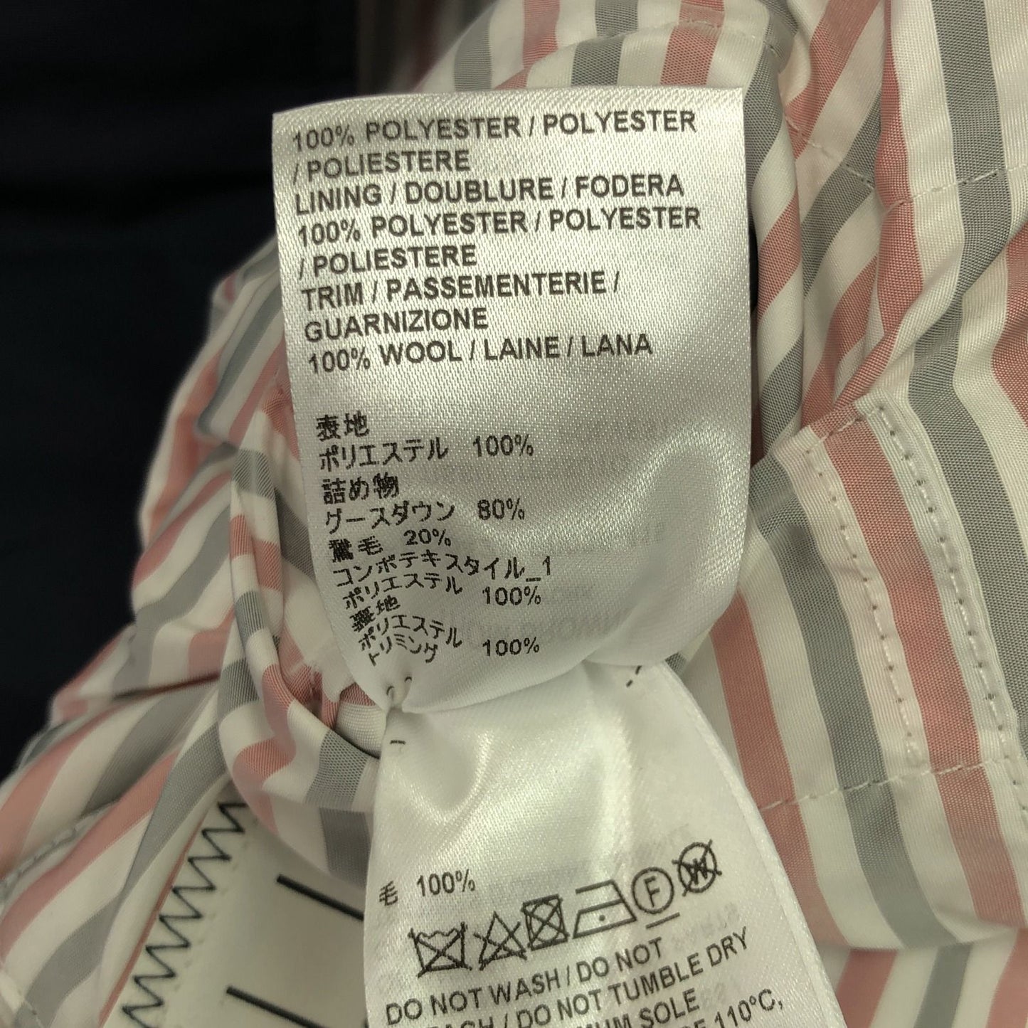 THOM BROWNE Navy Down Jacket - Elegant Women's Outerwear