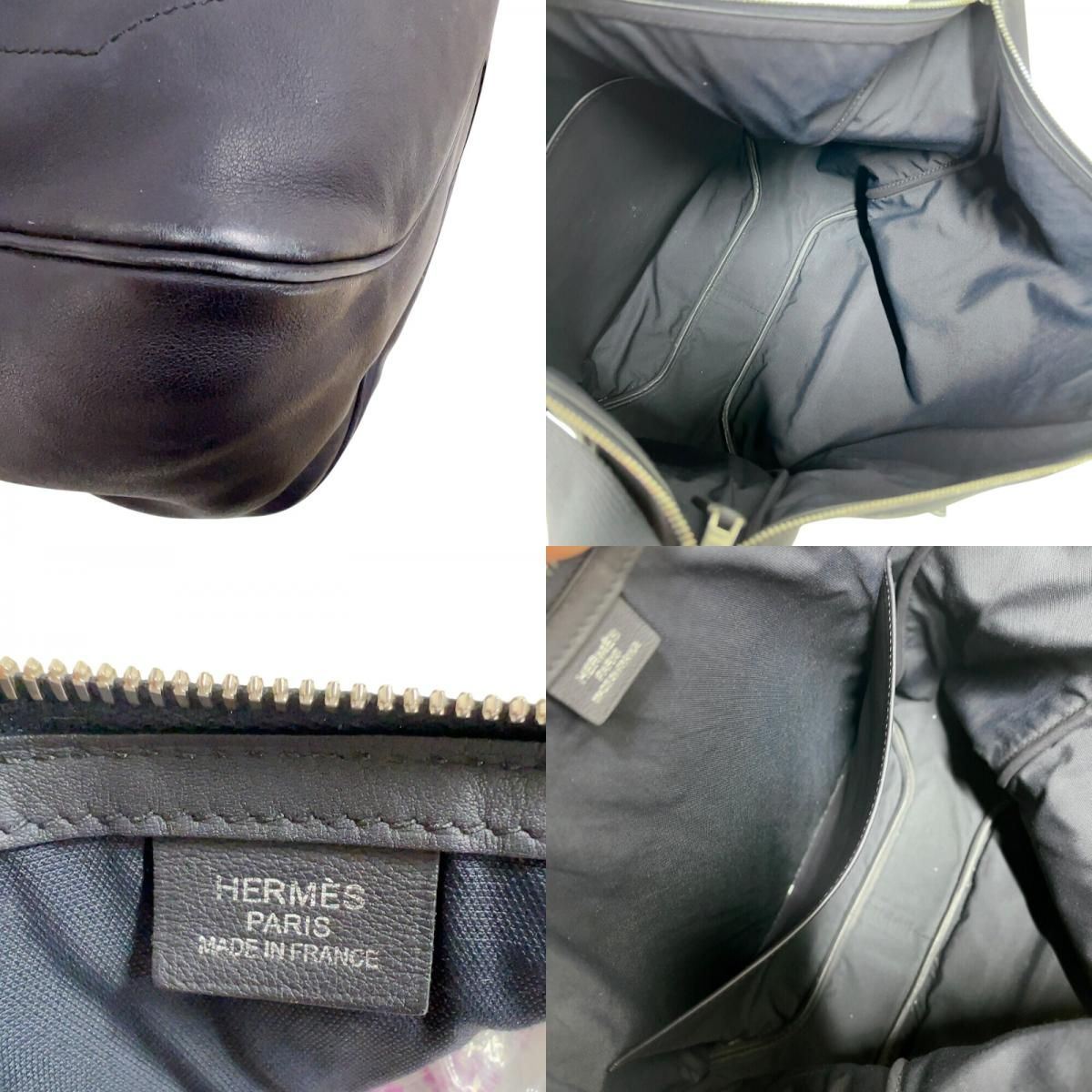 HERMES City Slide MM in Blue Nuit with Silver Hardware - 2016