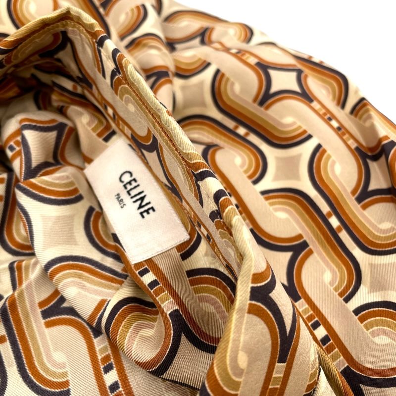CELINE Chain Print Silk Blouse - Multicolor Elegance