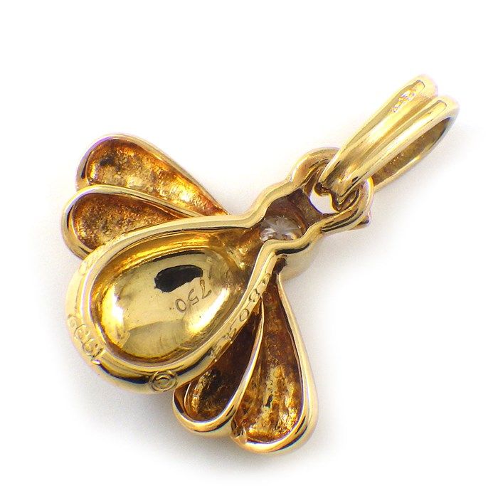 Cartier Bee Pendant in 18K Yellow Gold with Diamond Accent