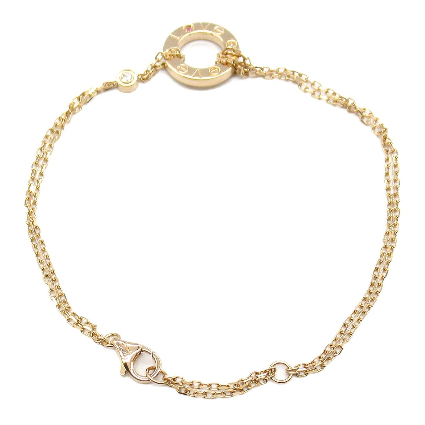 Cartier Love Circle Bracelet with Diamonds & Pink Sapphires