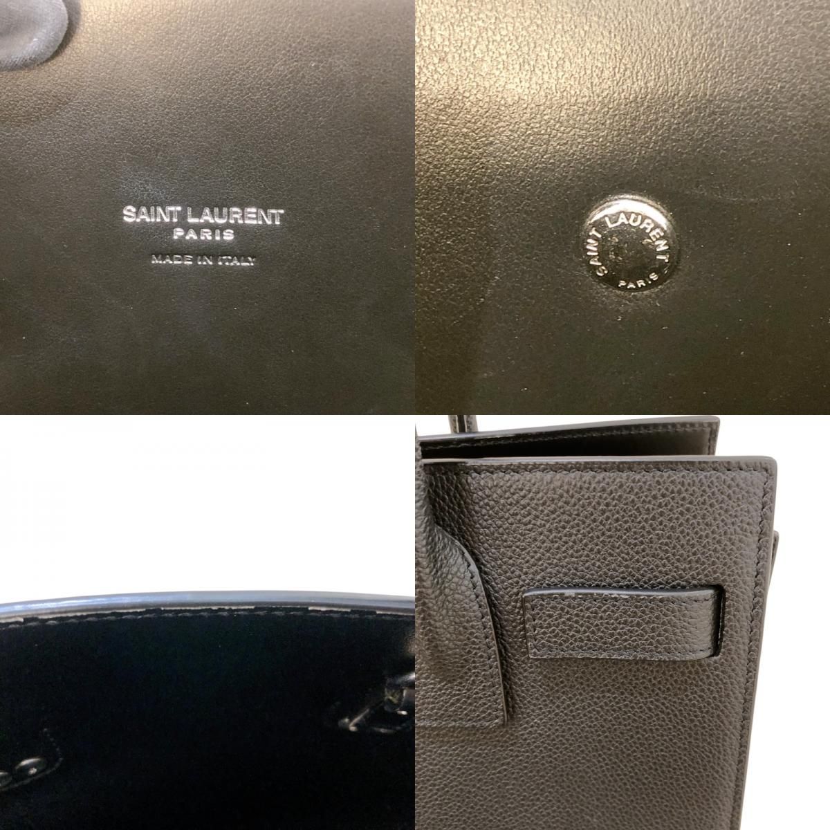 SAINT LAURENT Sac De Jour Baby Black Leather Handbag