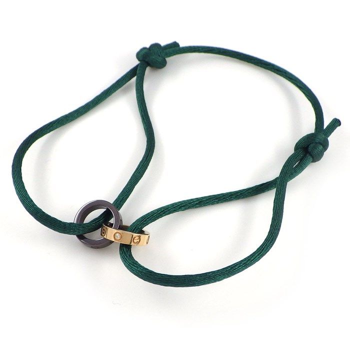 Cartier Baby Love Circle Link Bracelet with Diamonds and Ceramic