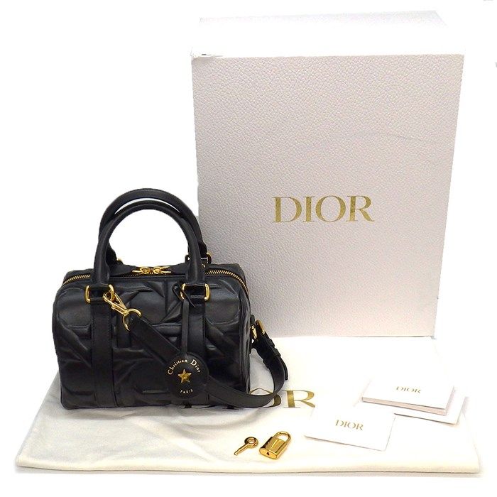 Dior Groove 20 Small Handbag in Black Graphic Cannage Calfskin