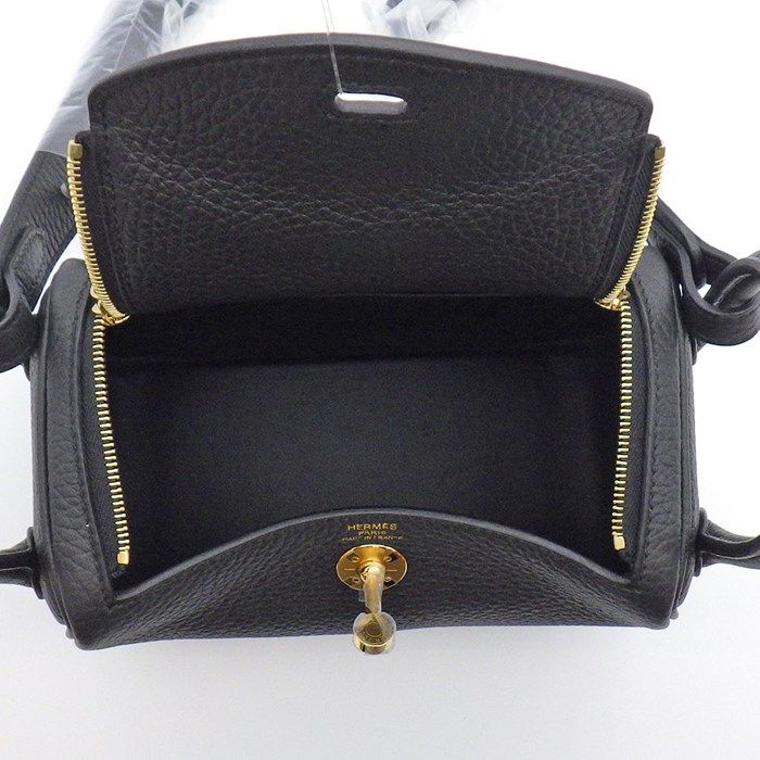 HERMES Lindy Mini Shoulder Bag - Black, 2024 Edition
