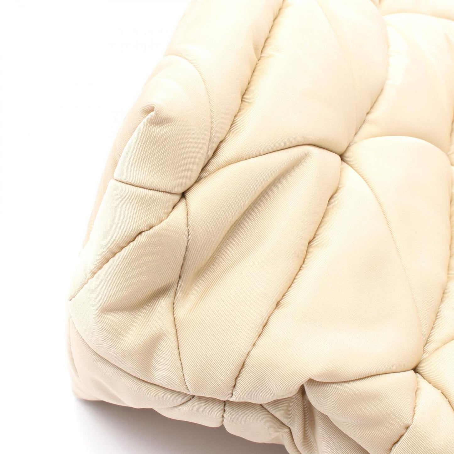 PRADA TESSUTO QUILTIN Re-Nylon Padded Tote Bag - Ivory