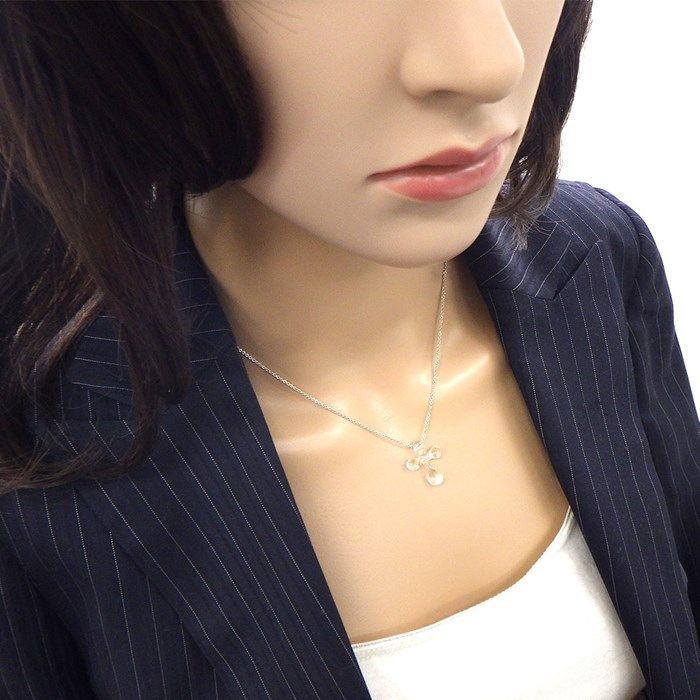 Tiffany & Co. Cross Necklace with Rock Crystal in Platinum PT950