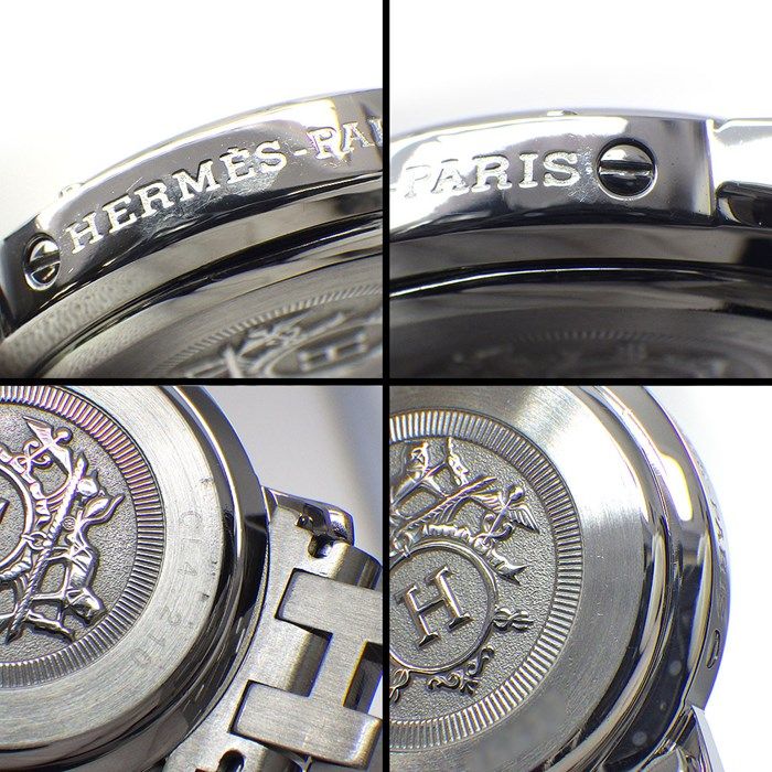 HERMES Clipper CL4.210 Pink Shell Dial Quartz Watch