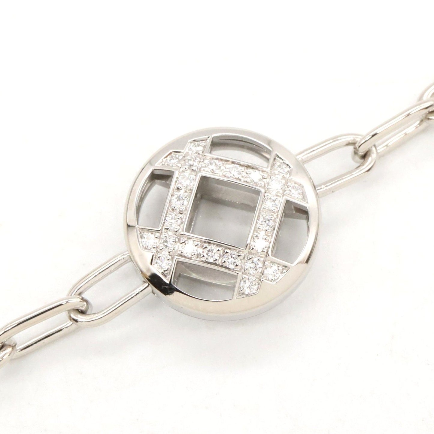 Cartier Pasha Grid Chain Diamond Bracelet in 18K White Gold