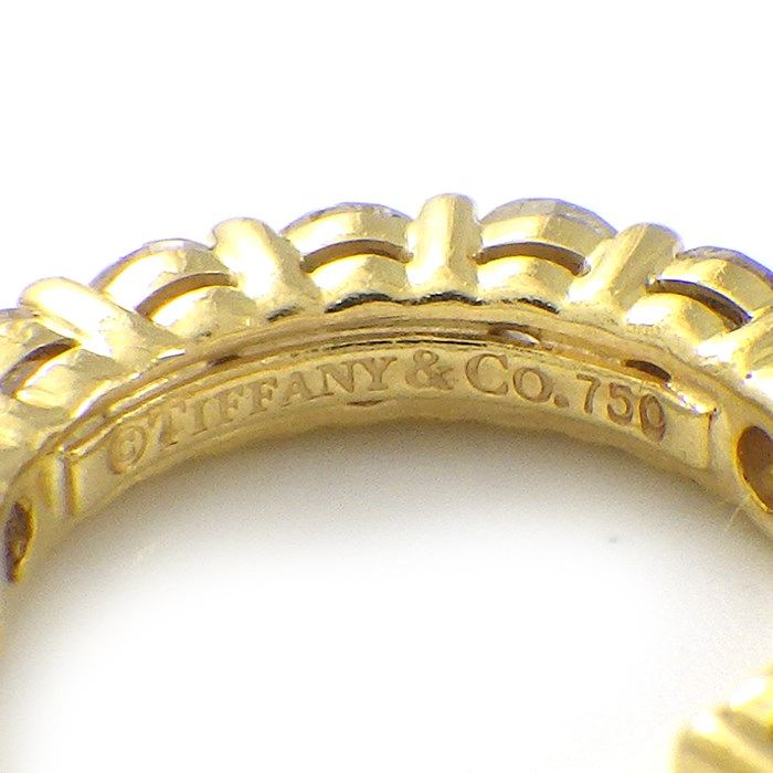 Tiffany & Co. Diamond Hoop Earrings in 18K Yellow Gold