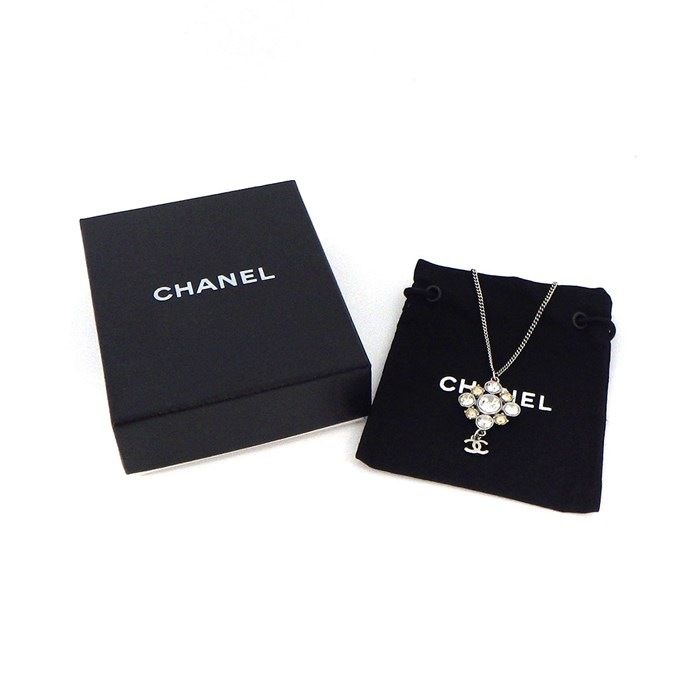 CHANEL Coco Mark Logo Necklace with Rhinestones - Exquisite Craftsmanship