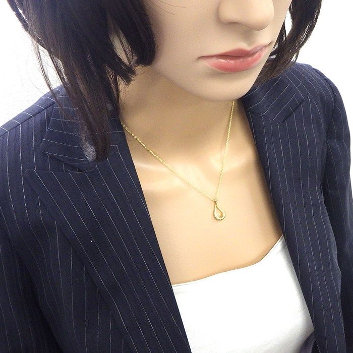 Tiffany & Co. Open Teardrop Necklace in K18 Yellow Gold