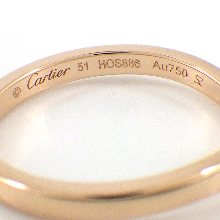 Cartier Ballerina Wedding Band Ring in K18 Pink Gold with Diamonds