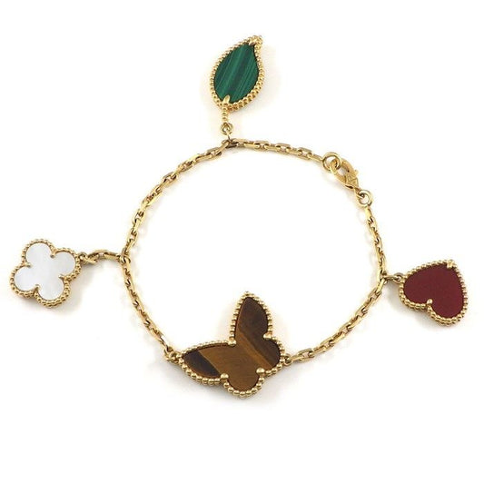 Van Cleef & Arpels Lucky Alhambra 4 Motif Bracelet in K18YG