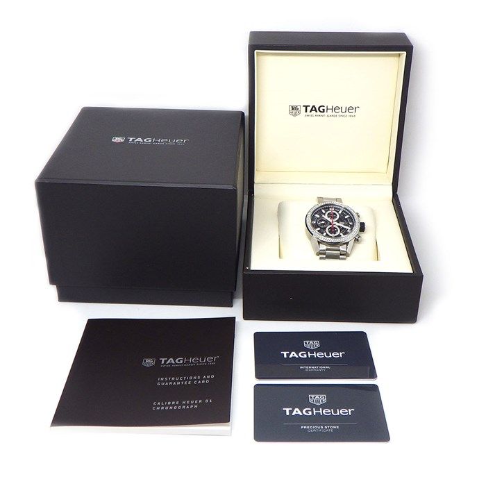TAG Heuer Carrera Calibre 01 with Diamond Bezel - Exquisite Timepiece