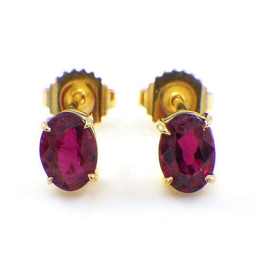 Tiffany & Co. Oval Cut Ruby Earrings in 18K Yellow Gold