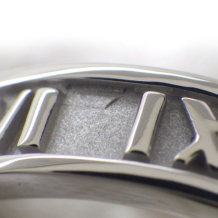 Tiffany & Co. Atlas Ring with 3 Diamonds in 18K White Gold