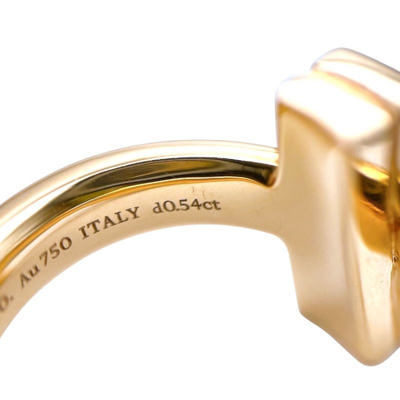 Tiffany & Co. T One Wide Ring in K18 Pink Gold - Exquisite Elegance