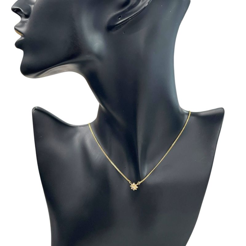 Exquisite K18 Gold Diamond Necklace - Timeless Elegance