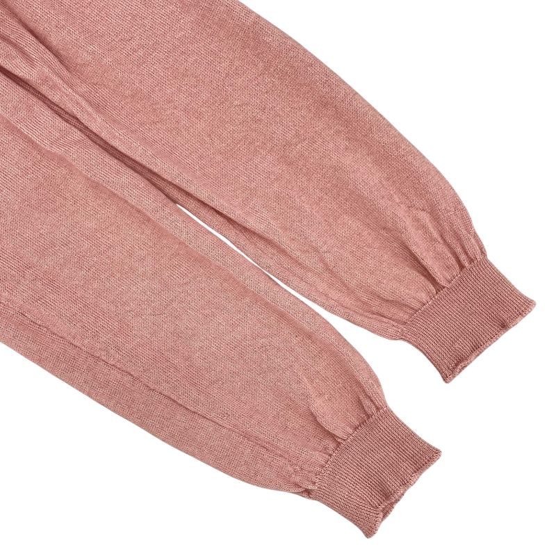 miu miu Love Embroidered Knit Top in Pink - Size 36