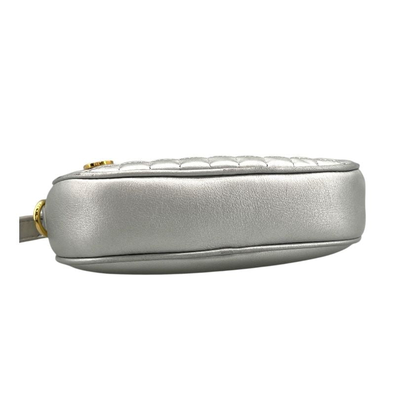 CELINE C Charm Small Camera Bag in Silver with Gold Hardware