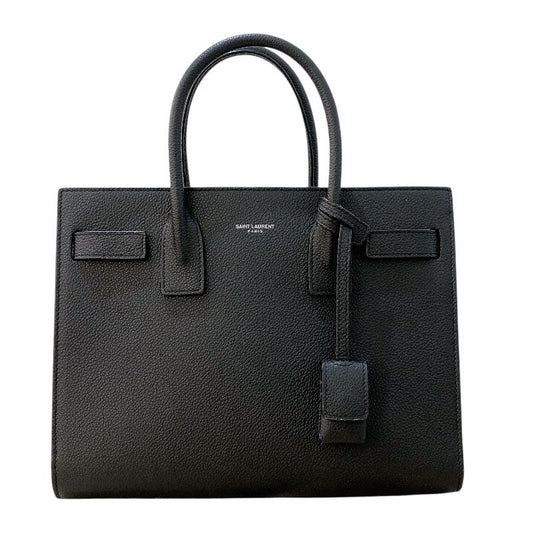 SAINT LAURENT Sac De Jour Baby Black Leather Handbag