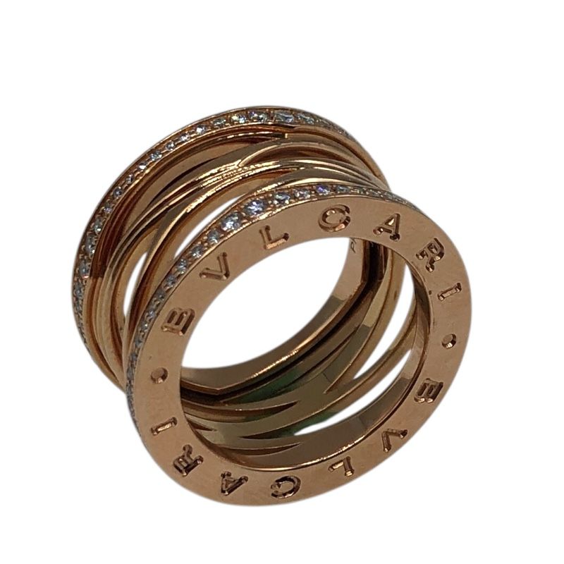 BVLGARI B.zero1 Legend Diamond Ring in K18 Pink Gold