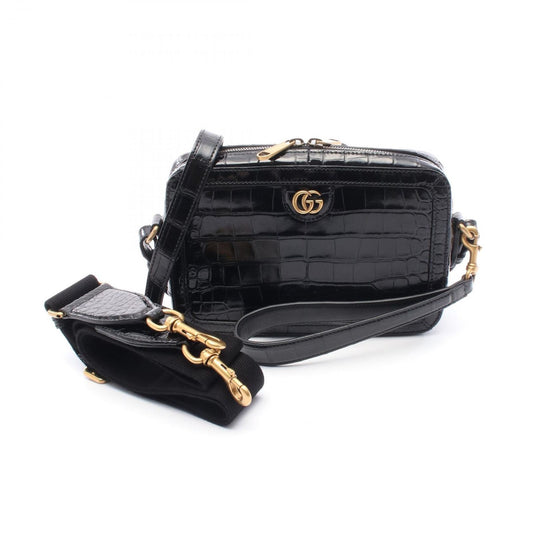 GUCCI GG Marmont Black Leather Shoulder Bag - Timeless Elegance