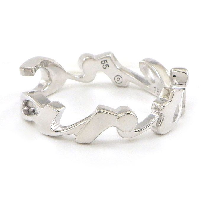 Cartier Signature Logo Ring in K18 White Gold - Size 15