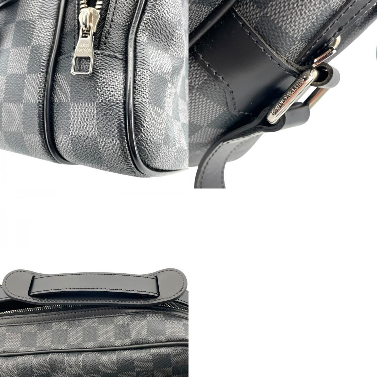 Louis Vuitton Io N45252 Black Damier Graphite Men's Shoulder Bag