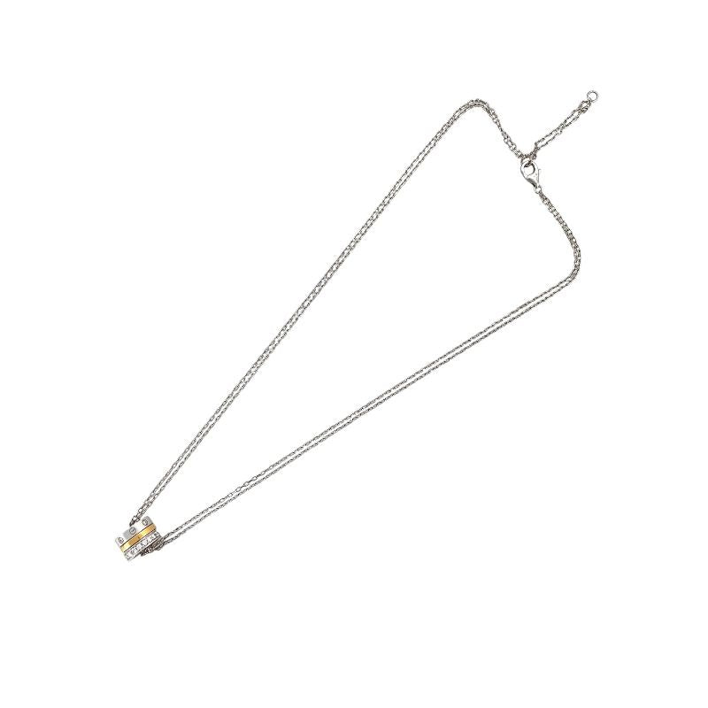 Cartier Love 3 Hoop Necklace in 750WG with Diamonds
