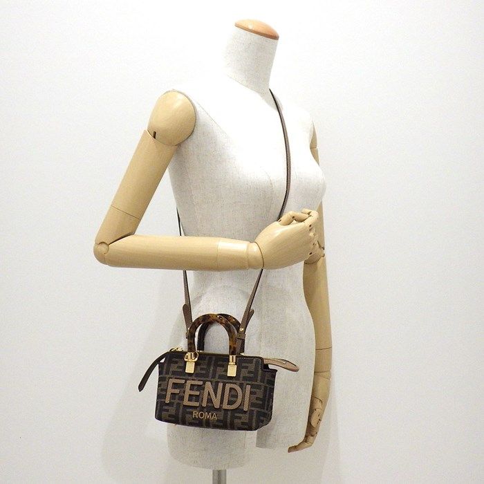 Fendi Zucca By The Way Mini Shoulder Bag - Brown Jacquard