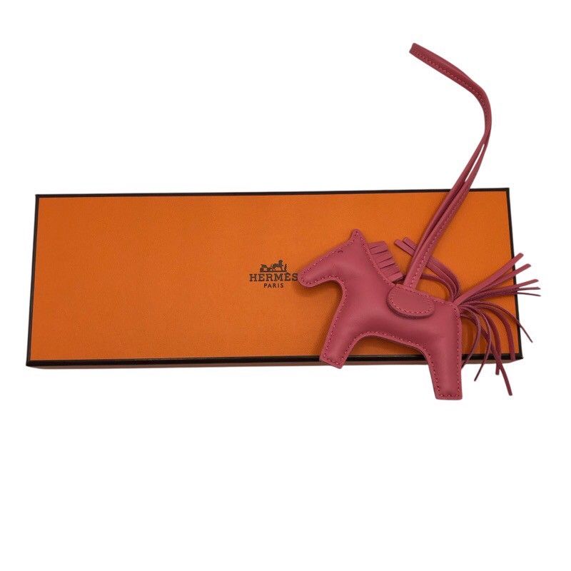 HERMES Rodeo PM Charm in Rose Azalée - Exquisite Craftsmanship