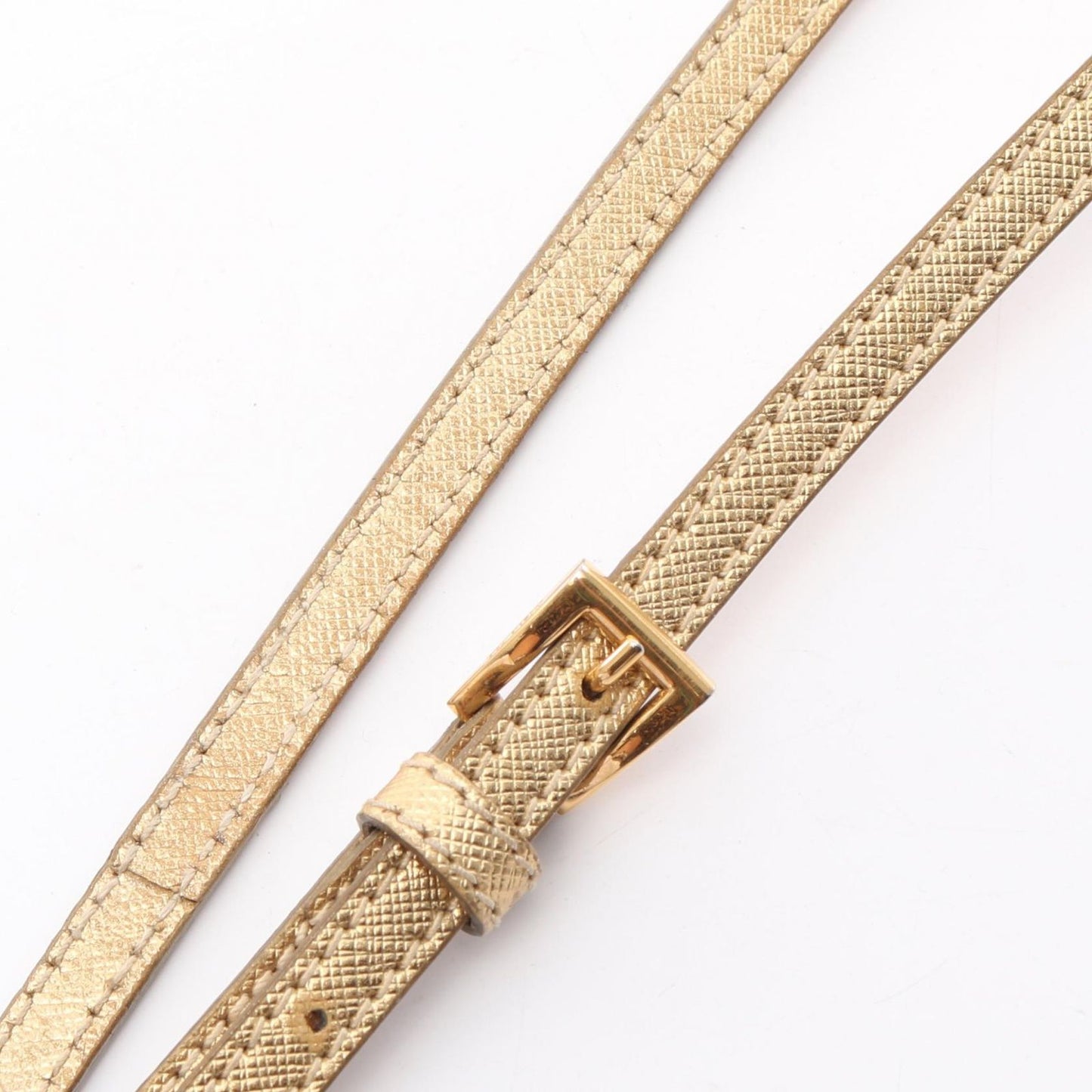 PRADA Saffiano Leather Handbag - Timeless Elegance in Gold