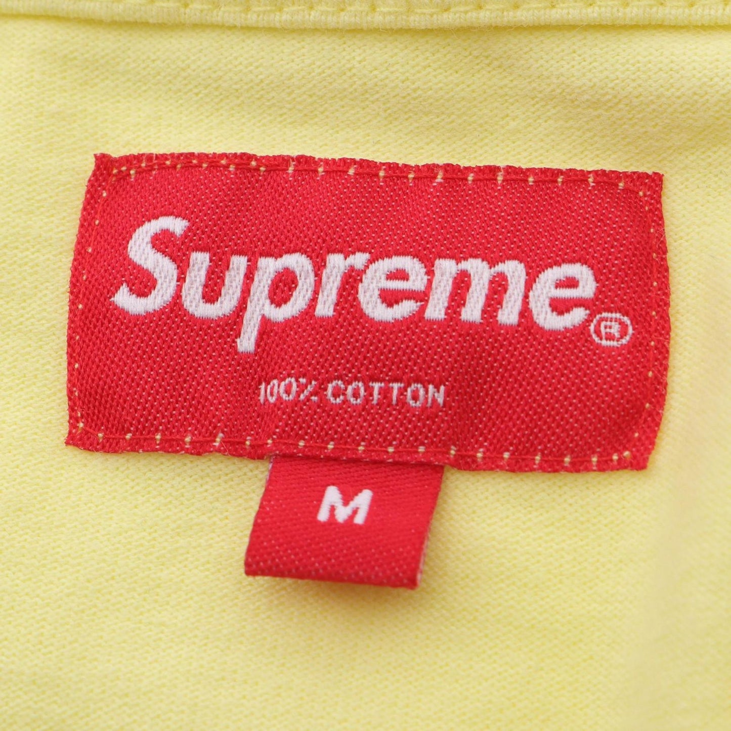 Supreme Mesh Stripe Pocket Tee - Exclusive Yellow Cotton Tee