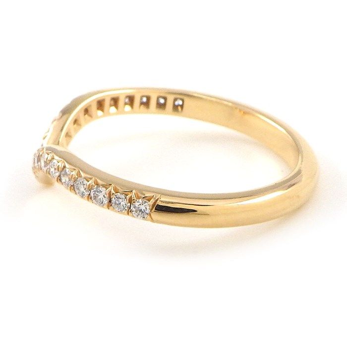 Tiffany & Co. Soleste V-Band Half Circle Diamond Ring in K18PG