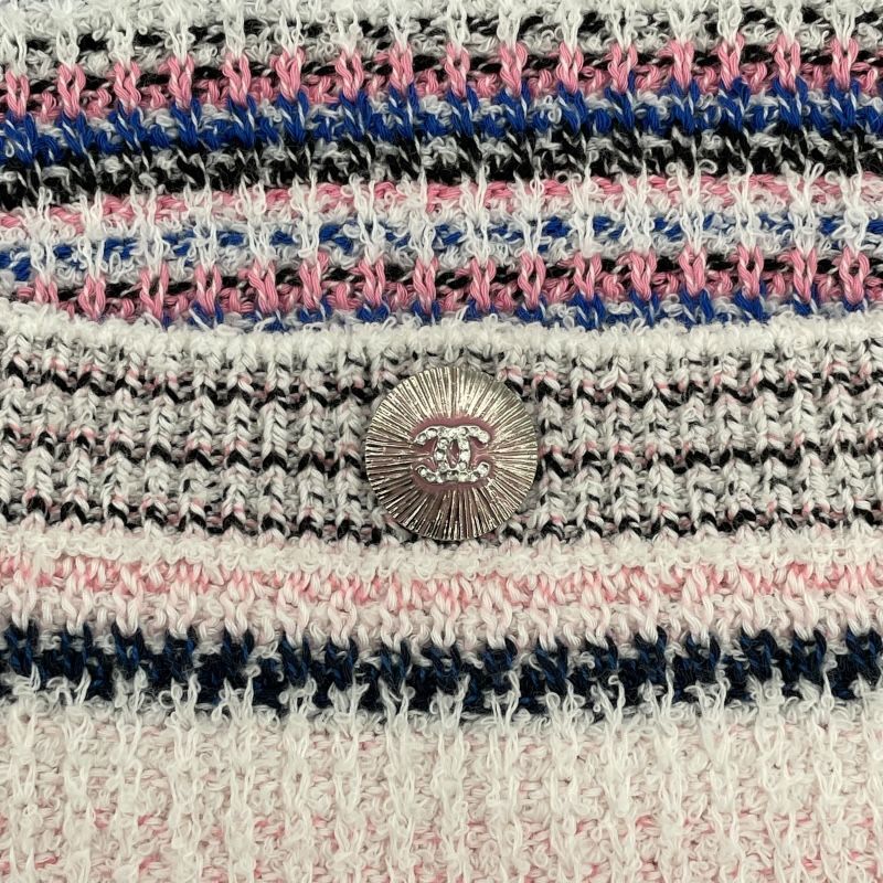 CHANEL Belted Knit Cardigan P77112 - Multicolor Cotton for Women