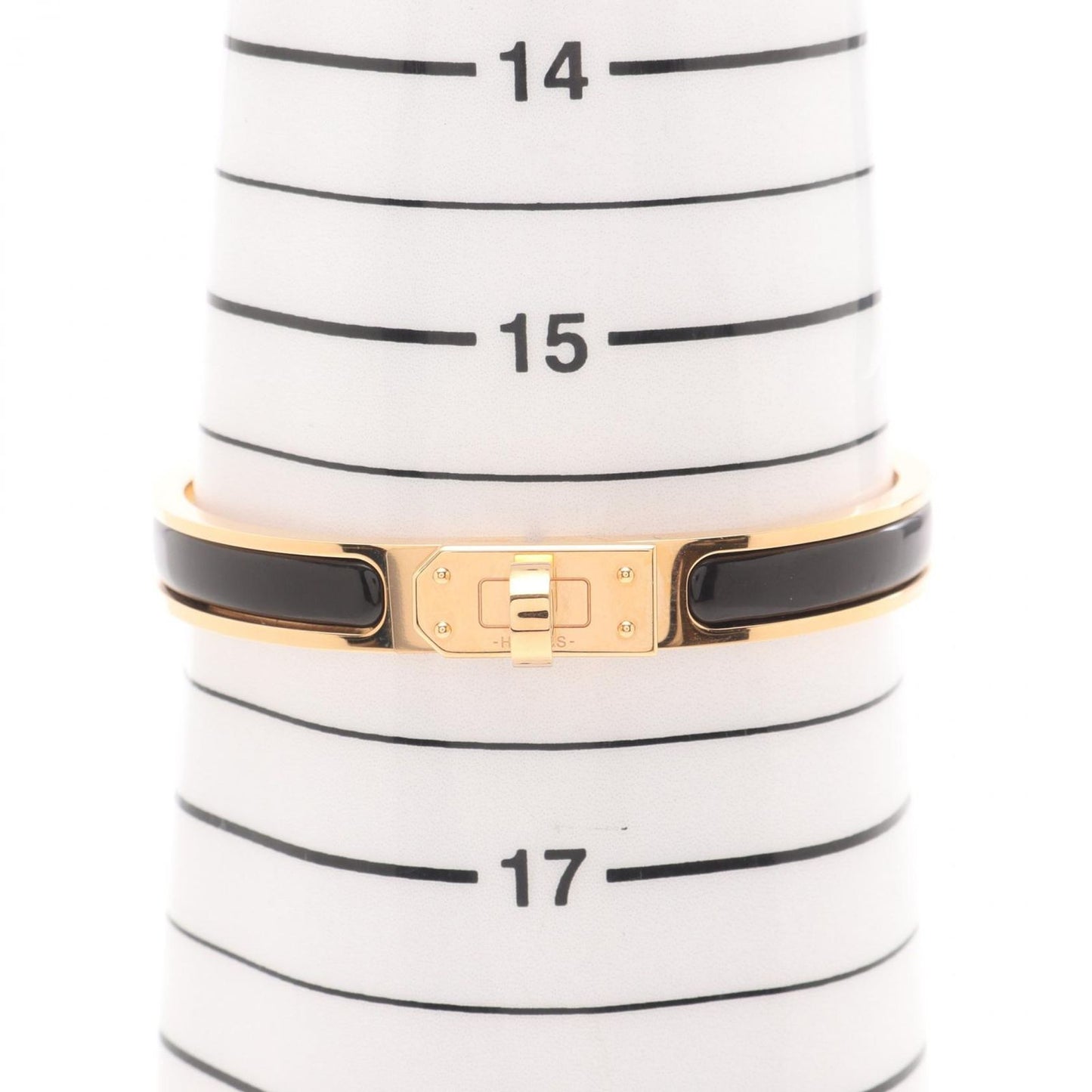HERMES Mini Click Kelly Bracelet in Black & Gold - Unused Luxury
