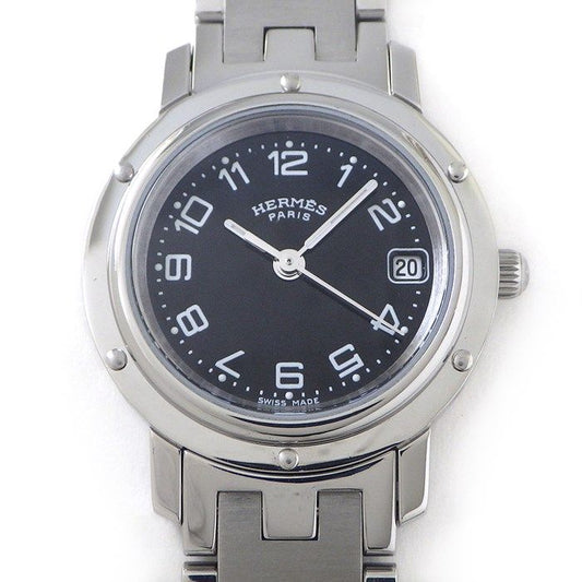 HERMES Clipper CL4.210 Black Dial Quartz Watch - Timeless Elegance