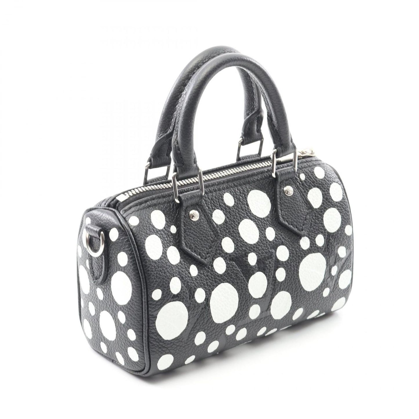 LOUIS VUITTON × Yayoi Kusama Nano Speedy Shoulder Bag - Black