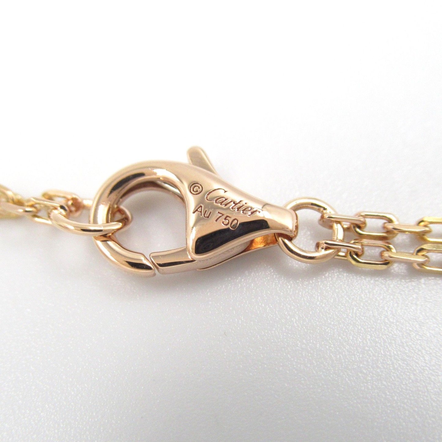 CARTIER Love Circle Necklace in K18 Pink Gold with Diamonds